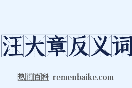 汪大章反义词是什么意思的图片